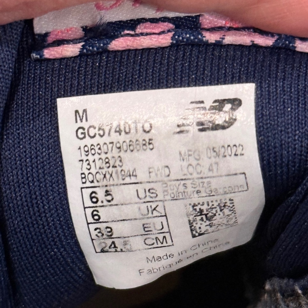 New Balance 57/40 Navy Teal Cherry Blossom Sneakers GC5740TO M 6.5 / W 8 Flaw** - Picture 8 of 8